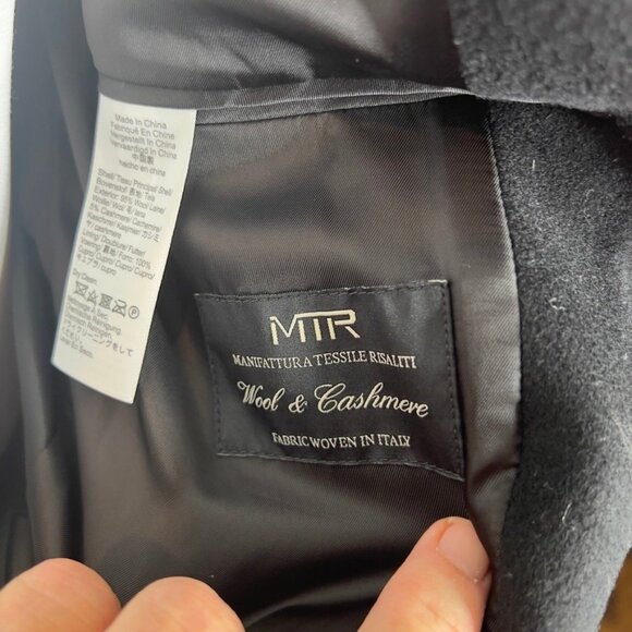 J.Crew $548 Mens Ludlow Top coat Wool Blend in Black 46L BS469 - Picture 8 of 10